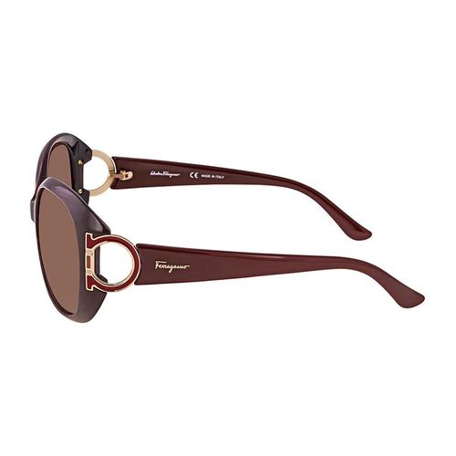 Kính Mát Salvatore Ferragamo Brown Gradient Oval Sunglasses-2
