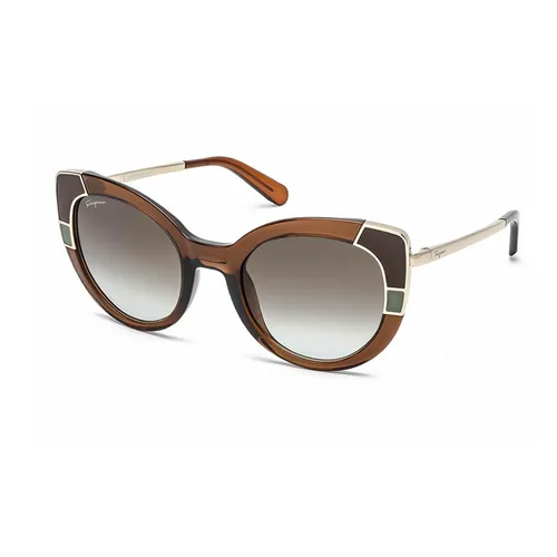 Kính Mát Salvatore Ferragamo Grey Gradient Cat Eye Ladies Sunglasses