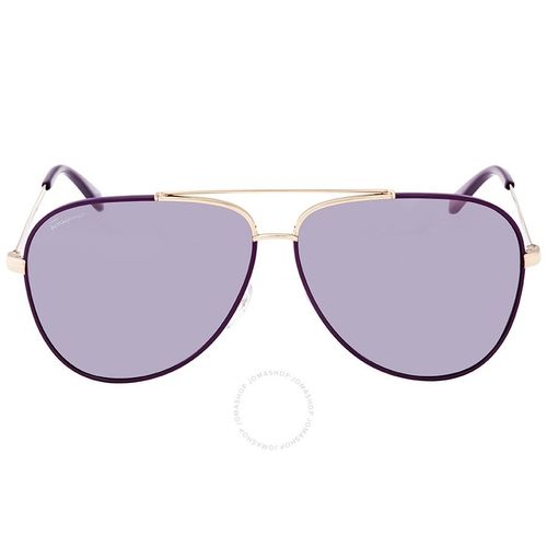 Kính Mát Salvatore Ferragamo Purple Aviator Unisex Sunglasses-3