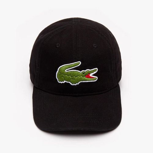 Mũ Lacoste Men's Big Croc Gabardine Cap Black-2