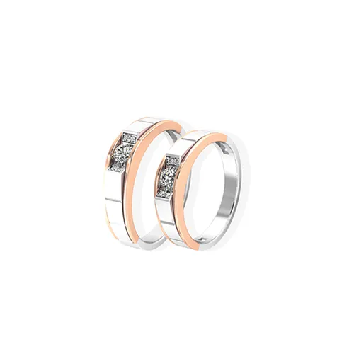 Trang sức Nhẫn cưới - Nhẫn Cưới Kim Cương Jemmia Diamond 18K NC2021061965 Màu Trắng (Giá Chưa Bao Gồm Đá Chủ) - Vua Hàng Hiệu