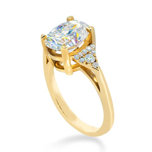 Nhẫn Nữ Jemmia Diamond Moissanite 14K DH2020080324-1-9098 Màu Vàng (Giá Chưa Bao Gồm Đá Chủ)-2