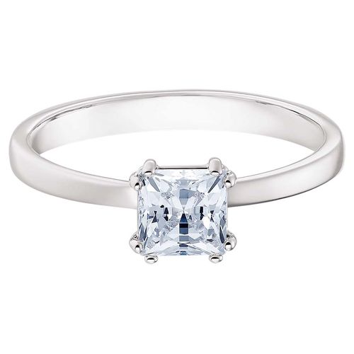 Nhẫn Swarovski Attract Ring, Square Cut Crystal, White, Rhodium Plated 5402435Màu Bạc Size 52