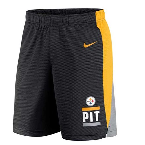 Quần Short NFL Pittsburgh Steelers Nike Logo Core Noir Pour Homme NKB2-99YR Size M-1