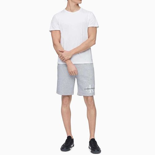 Quần Shorts Nỉ Calvin Klein Màu Ghi Xám Size S