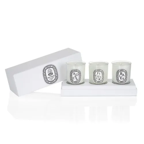 Nến thơm Diptyque - Set Nến Thơm Diptyque Set Of Small Candles (Berries, Fig Tree, Roses) - Vua Hàng Hiệu