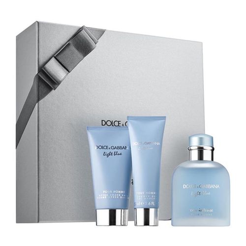 Set Nước Hoa Nam Dolce & Gabbana D&G Light Blue Intense Pour Homme (EDP 100ml, Shower Gel 50ml, Aftershave 75ml)