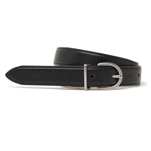 Thắt Lưng Nữ Lacoste Metal Loop Smooth Leather Belt PLW0732-P01 Màu Đen