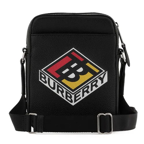 Túi Burberry Men's Black Thornton Graphic Logo Shoulder Bag Màu Đen