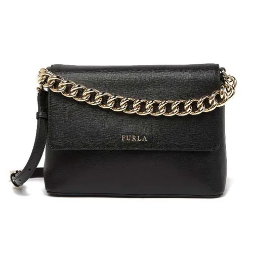 Túi Đeo Chéo Furla Gaya Small Top Handle Leather Shoulder Bag In Onyx Màu Đen