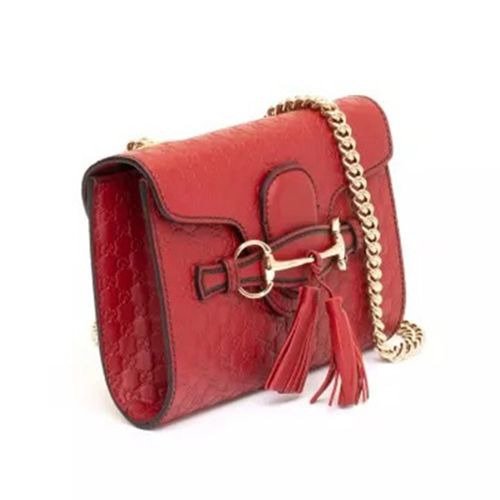 Túi Đeo Chéo Gucci Emily Chain Shoulder Bag Mini Màu Đỏ-2