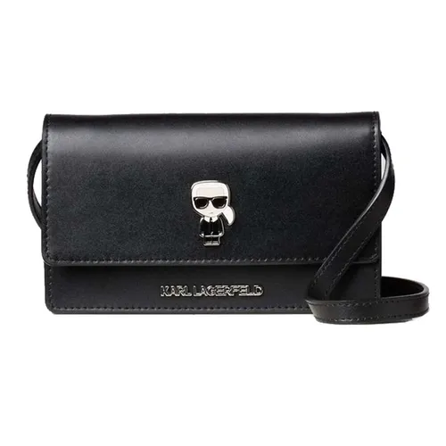Túi Đeo Chéo Karl Lagerfeld K/Ikonik Flat Wallet Bag Màu Đen