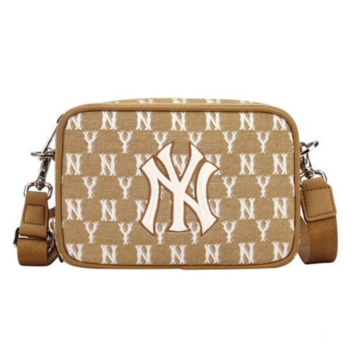 Túi Đeo Chéo MLB Jacquard Monogram Mini Cross Bag New York Yankees 32BGDM111-50B Màu Nâu