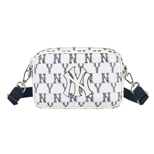 Túi Đeo Chéo MLB Monogram Crayon New York Yankees 32BGDR111-50N Màu Trắng
