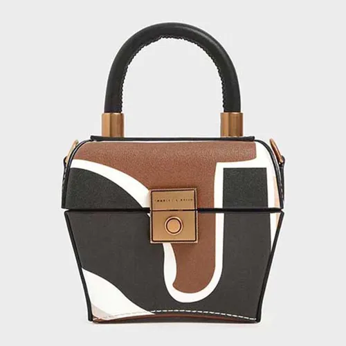 Túi Nữ Mini Charles & Keith CNK Croc-Effect Mini Sculptural Bag Nhiều Màu