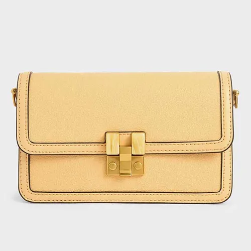 charles and keith yellow bolsa