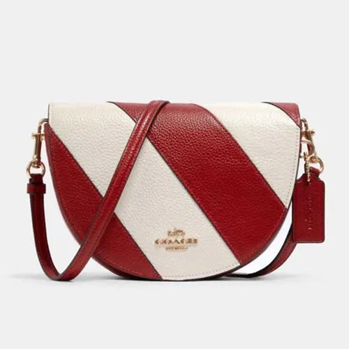 Túi Xách Coach Ellen Crossbody Màu Trắng Đỏ