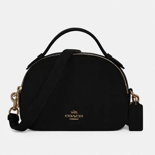 Túi Xách Coach Serena Satchel In Signature Canvas Màu Đen