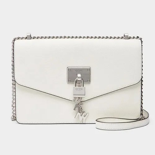 Túi Xách DKNY Elissa Pebbled Leather Shoulder Bag White