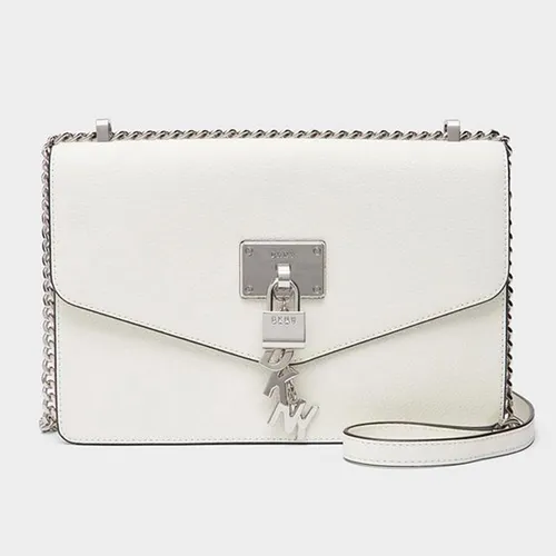 Túi Xách DKNY Elissa Pebbled Leather Shoulder Bag White - Túi xách - Vua Hàng Hiệu