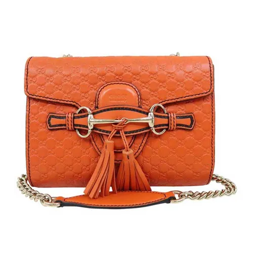 Túi Xách Gucci Emily Mini Microguccissima Orange Leather Cross Body Bag