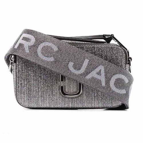 Túi Xách Marc Jacobs Silver Glitter Snapshot Bag Màu Xám Bạc-1