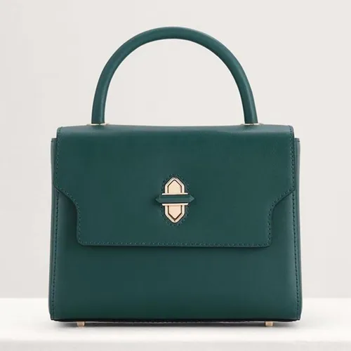 Túi Xách Pedro Mini Top Handle Leather Bag Màu Xanh Green