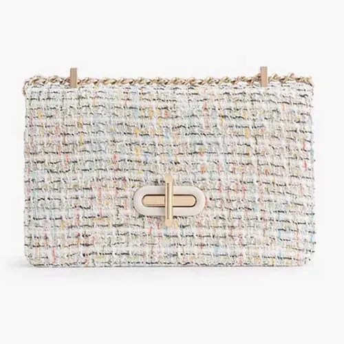 Túi Xách Tay Pedro Tweed Shoulder Bag 76610041 Phối Màu