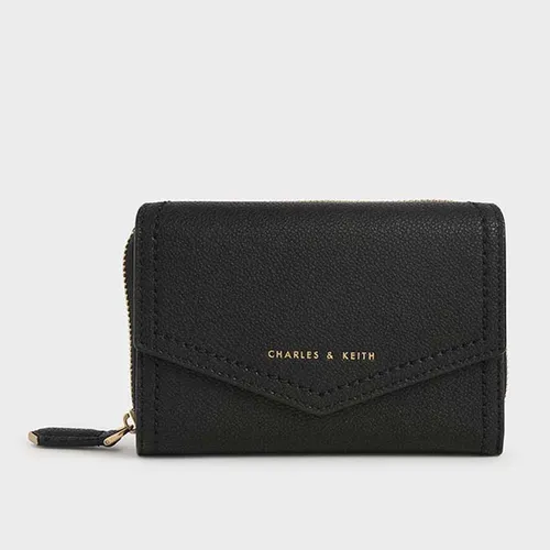 Ví Nữ Charles & Keith CNK Envelope Short Wallet Black CK6-10770477-3 Màu Đen