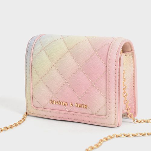 Ví Charles & Keith Micaela Quilted Card Holder Multi CK6-50701179 Phối Màu-3