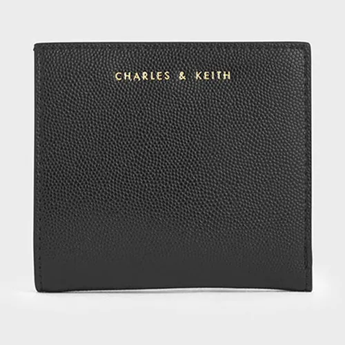 Ví Nữ Charles & Keith CNK Square Small Wallet  Black CK6-10680512 Màu Đen