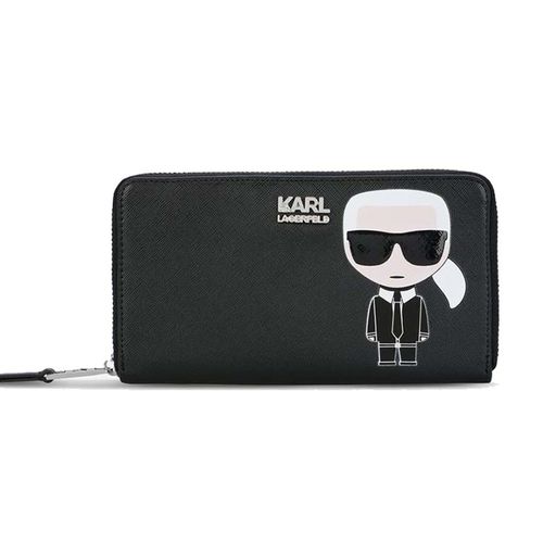 Ví Karl Lagerfeld K/Ikonik Zip Around Wallet Màu Đen