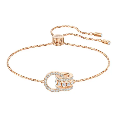 Vòng Đeo Tay Swarovski White Rose-Gold Tone Plated Màu Vàng Hồng