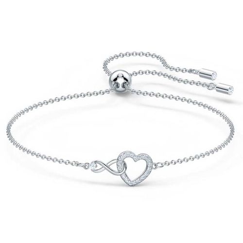 Vòng Tay Nữ Swarovski Infinity Braceletinfinity And Heart, White, Rhodium Plated 5524421-3