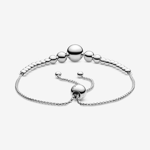 Vòng Đeo Tay Nữ Pandora String Of Beads Slider Bracelet Màu Bạc-1