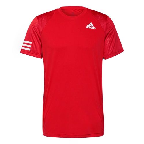 Áo Thun Tennis Adidas 3 Sọc Club Tshirt Màu Đỏ