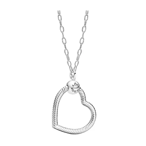 Dây Chuyền Pandora Heart O Pendant & Link Chain Necklace Set Màu Bạc