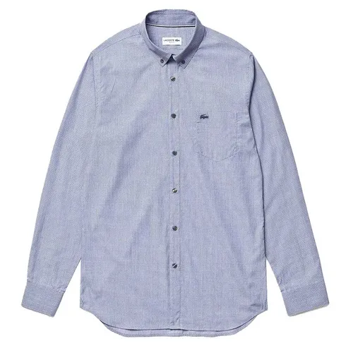 Áo Sơ Mi Lacoste Men's Printed Cotton Poplin Shirt CH6794-423 Màu Xanh Size 38 - Thời trang - Vua Hàng Hiệu