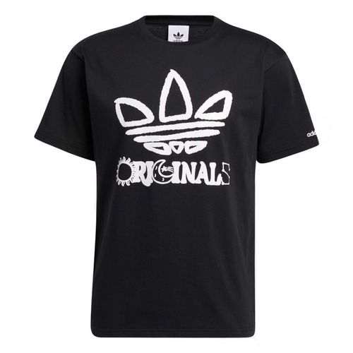 Áo Phông Adidas Tshirt Ba Lá Originals Màu Đen Size M-1