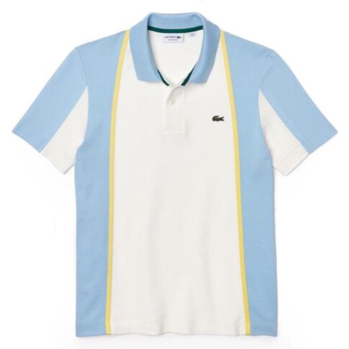 Áo Polo Lacoste Men’s Heritage Regular Fit Colorblock Cotton Piqué Polo Shirt Màu Xanh Trắng Size L