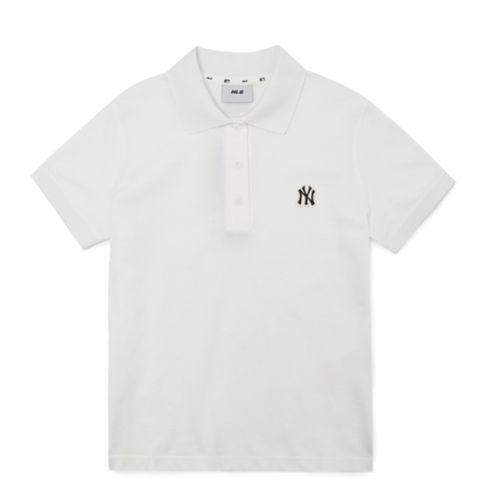 Áo Polo MLB Logo Casual Style Street Style 3FPQ02023-50WHS Màu Trắng Size S
