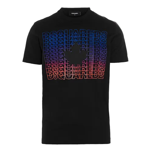 DSquared2 Áo thun - Áo Thun Dsquared2 Unisex Siyah Logo Regular Màu Đen - Vua Hàng Hiệu