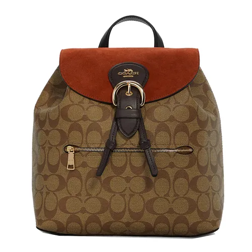 Coach - Balo Coach Kleo Backpack In Signature Canvas Màu Nâu - Vua Hàng Hiệu
