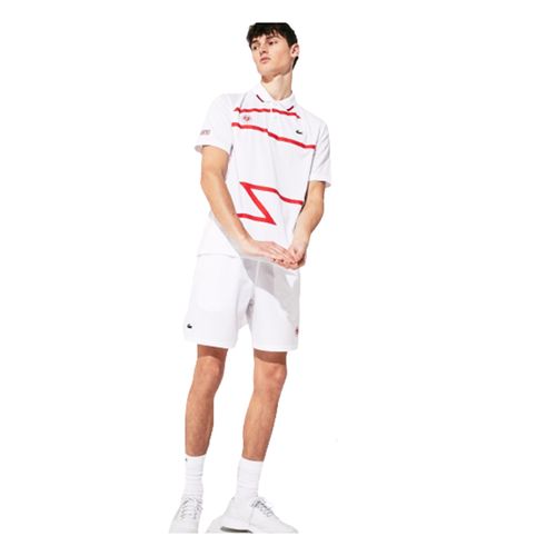 Bộ Thể Thao Hè Lacoste X Roland Garros Novak Sport Cho Nam Màu Trắng Size XS
