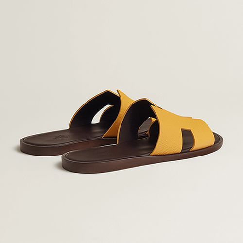 Dép Hermès Izmir Sandal Màu Vàng Lót Nâu Size 40-3