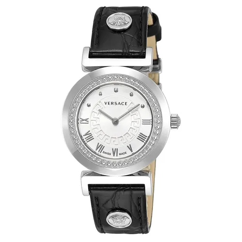 Đồng hồ - Đồng Hồ Versace Clock Vanity P5Q99D001S009 35mm Màu Đen Bạc - Vua Hàng Hiệu