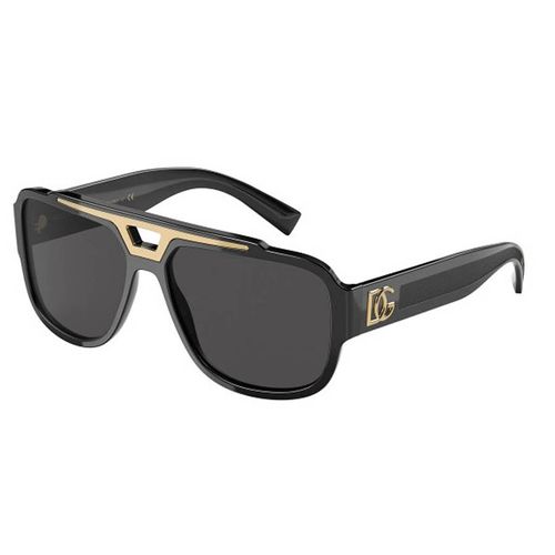 Kính Mát Dolce & Gabbana D&G DG4389 - 501/87 Black Dark Grey Lens Sunglasses 59mm Màu Đen