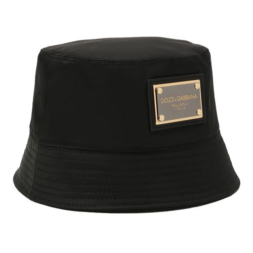Mũ Dolce & Gabbana D&G Logo Plaque Bucket Hat Màu Đen