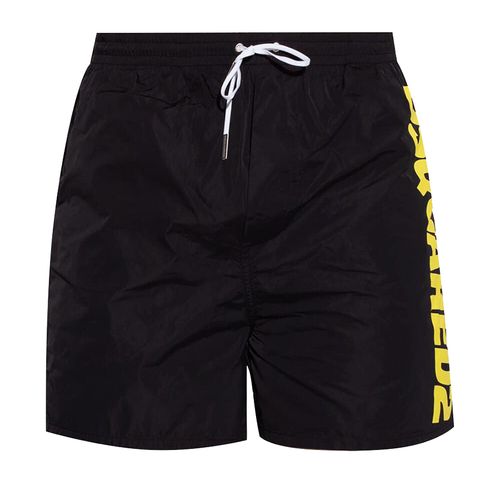 Quần Shorts Dsquared2 Logo Colorat Atasat Màu Đen