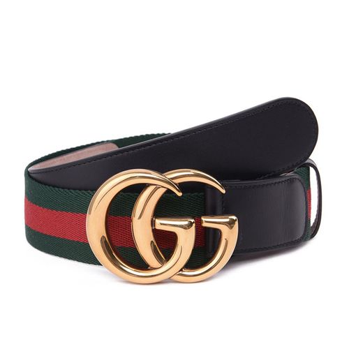 Thắt Lưng Gucci Web Belt With Double G Bucklet Bản 4cm